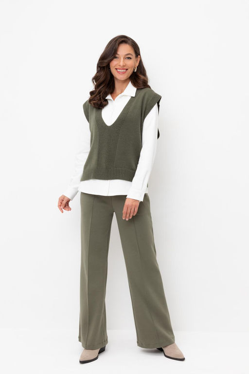 ЕВТ 4123/оливковый серый брюки жен