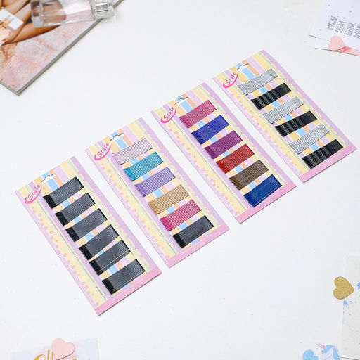 Цена за 2 шт. Невидимки для волос «Классика», набор 60 шт., ассорти МИКС №1.2.3.4, 5.2 см 5.5 см