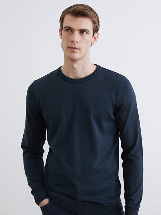 Bisiklet Yaka Basic Erkek Triko Kazak