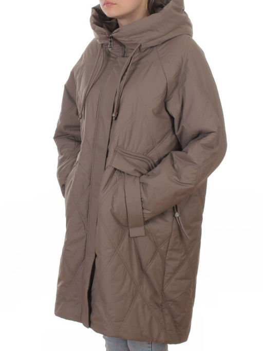 8010 LT. BROWN Куртка демисезонная женская (100 гр. холлофайбер) - Fashion фото 2