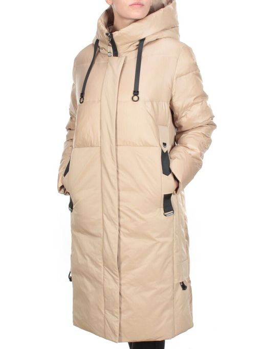2211 BEIGE Пальто зимнее женское LYDIA (200 гр. холлофайбер) - Fashion фото 3