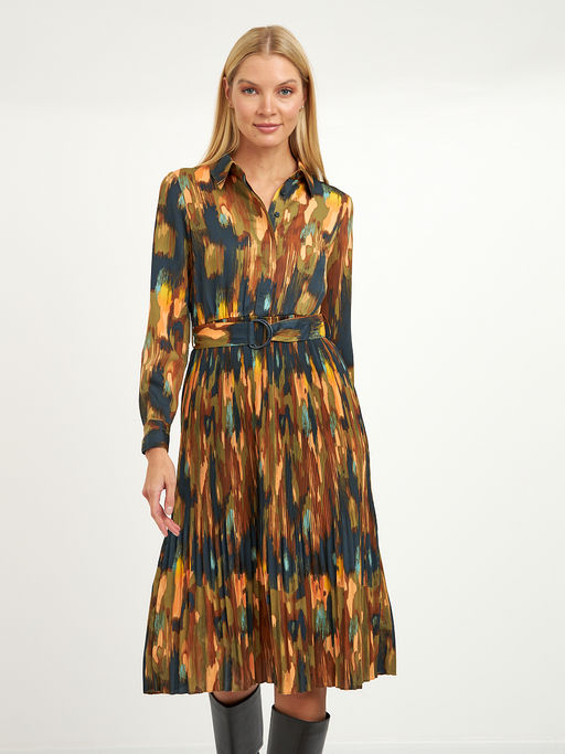 платье на поясе с красочным принтом - Glenfield фото 4