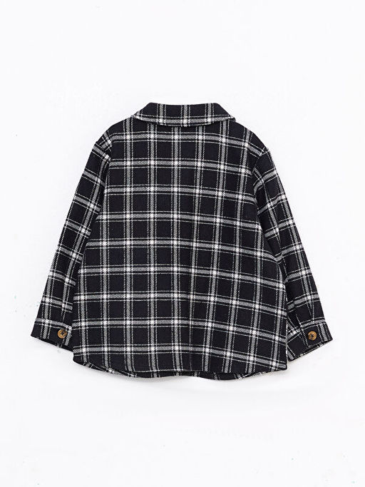 Uzun Kollu Ekose Desenli K?z Bebek G?mlek Ceket - Waikiki фото 2