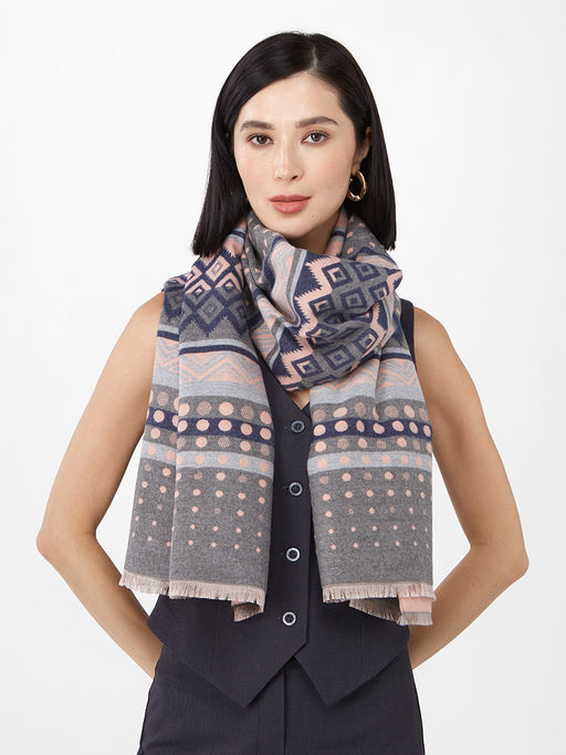 в составе ШЕРСТЬ и КАШЕМИР Большой, мягкий, теплый однотонный двусторонний палантин. - Tantino фото 7