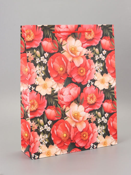 Цена за 2 шт. Пакет подарочный ламинированный «Цветочная эстетика» 33×42.5×10 см