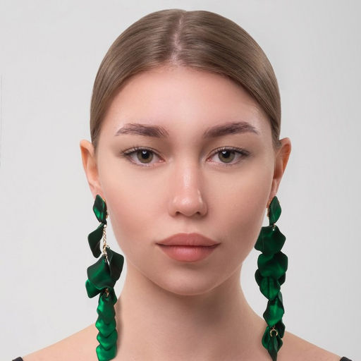 Серьги ассорти Ветер грация, цвет зелёный в золоте - Queen fair фото 3