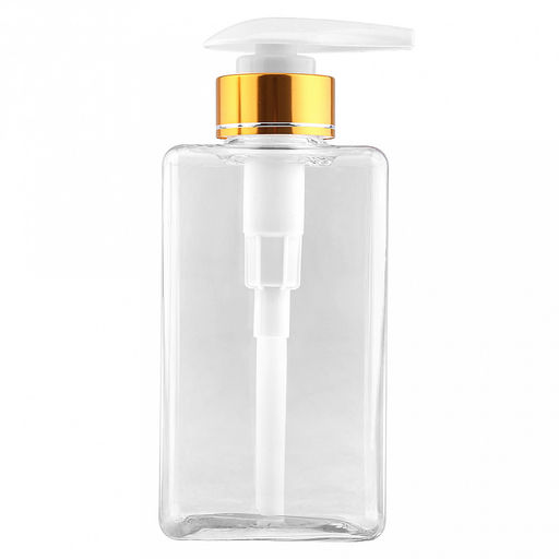 Дозатор для жидкого мыла акриловый "Золотая лента-Б" 500мл, 6,5х6,5см h15,5см, противоударный (Китай)