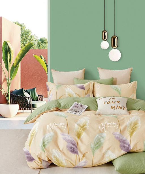 Постельное белье сатин элит на молнии - Утро 1.5 сп. (нав.70х70)