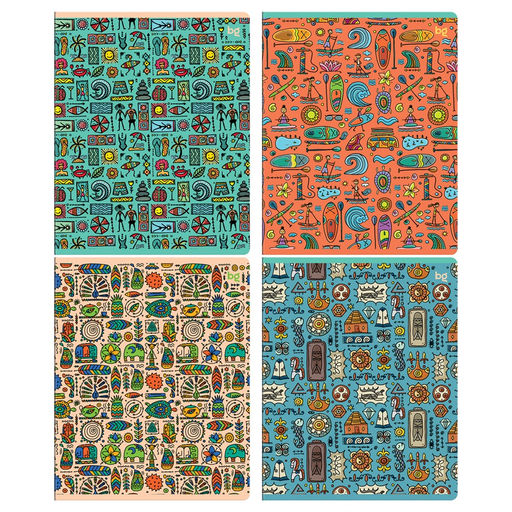 Тетрадь 48л. BG "Орнаменты" клетка (Т5ск48_вл 08519) микро sandy-touch лак