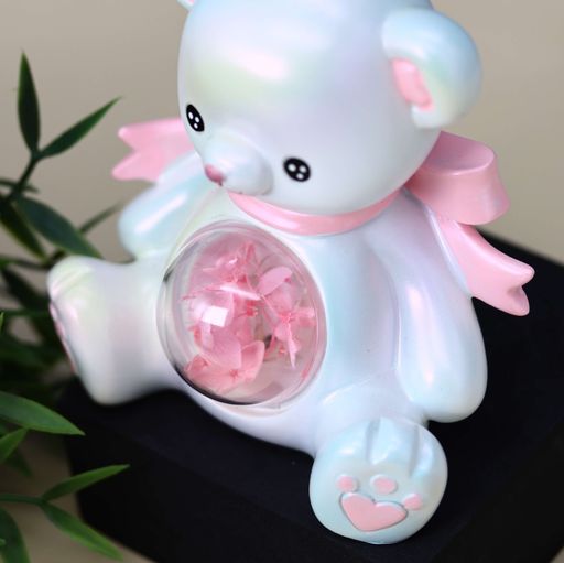 Ночник Teddy bear, white (11 см), пластик