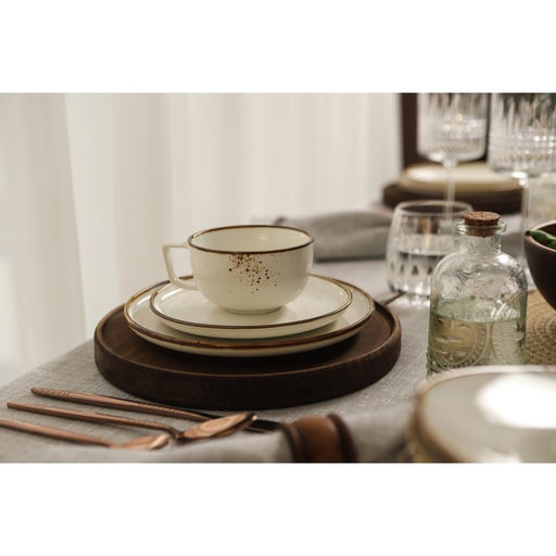 Чайная пара Magistro «Церера», 2 предмета: чашка 250 мл, блюдце d=16.5 см, фарфор, белая