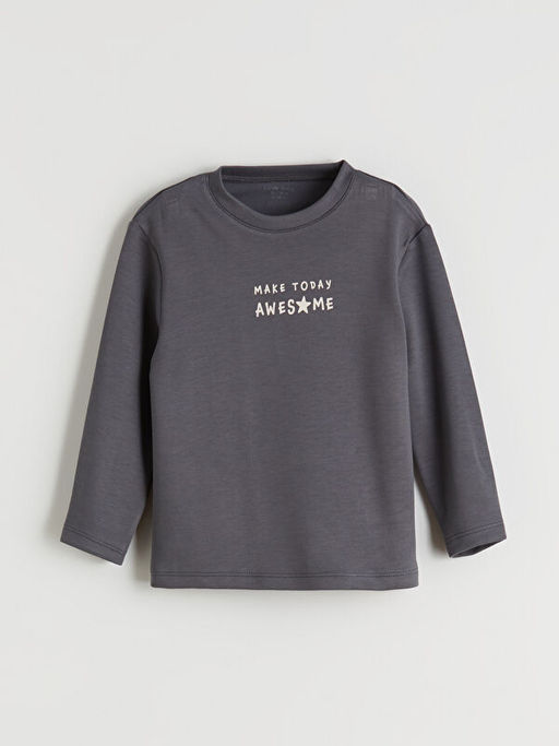 Bisiklet Yaka Erkek Bebek Sweatshirt ve E?ofman Alt 2li