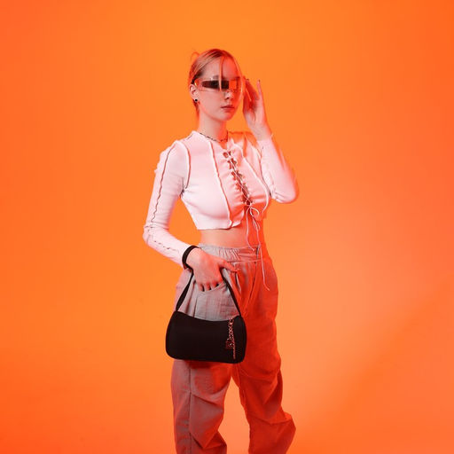 Сумка багет из текстиля, Nazamok, 23*13*5 см, черный цвет  фото 11