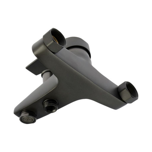 Смеситель для ванны ZEIN Z3842, однорычажный, душевой набор, лейка 5 режимов, графит