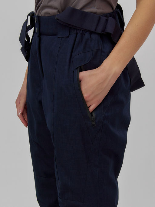 Полукомбинезон утепленный женский большого размера темно-синего цвета 666_1TS - Chunmai фото 5