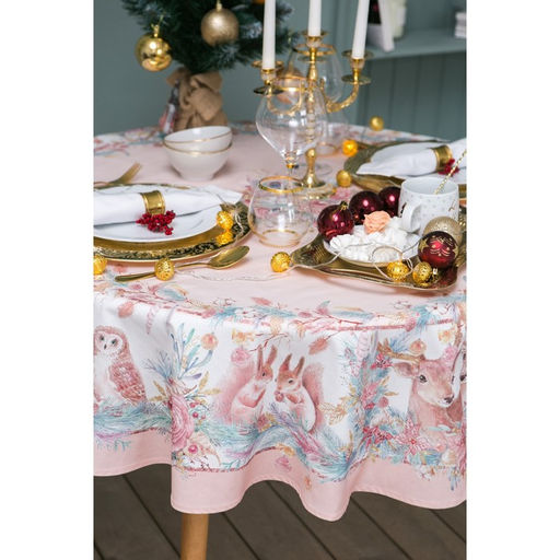 Скатерть Этель Pink magic d=150см +/-3см с ГМВО, 100% хл, саржа 190 гр/м2  фото 5