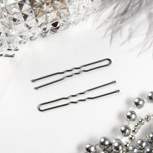 Цена за 50 шт. Шпильки для волос «Классик», набор 10 шт., 4.5 см, серебро