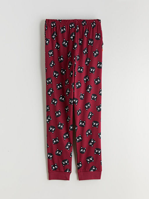 Beli Lastikli Desenli Kad?n Jogger Pijama Alt?