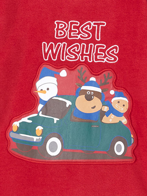 Y?lba?? Temal? Polar Erkek ?ocuk Pijama Tak?m?