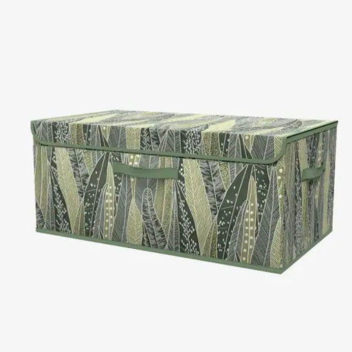 VAL GR-BOX-DDM Короб стеллажный с откидной стенкой, с крышкой, 50*35*25 см, GREEN, шт