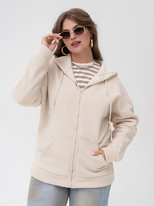 Толстовка футер 3х нитка с начесом.арт.286-27,экрю - Binita фото 17