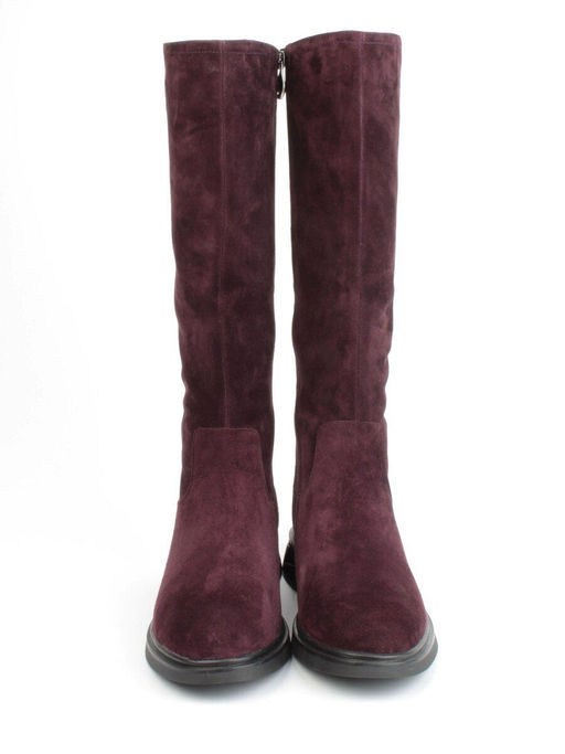 02-FJ632-2M BURGUNDY Сапоги зимние женские (натуральная замша, натуральный мех) - Фабричный китай фото 9
