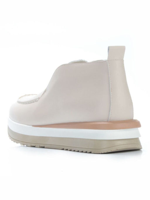 01-5576-2 BEIGE Ботинки демисезонные женские (натуральная кожа, байка)