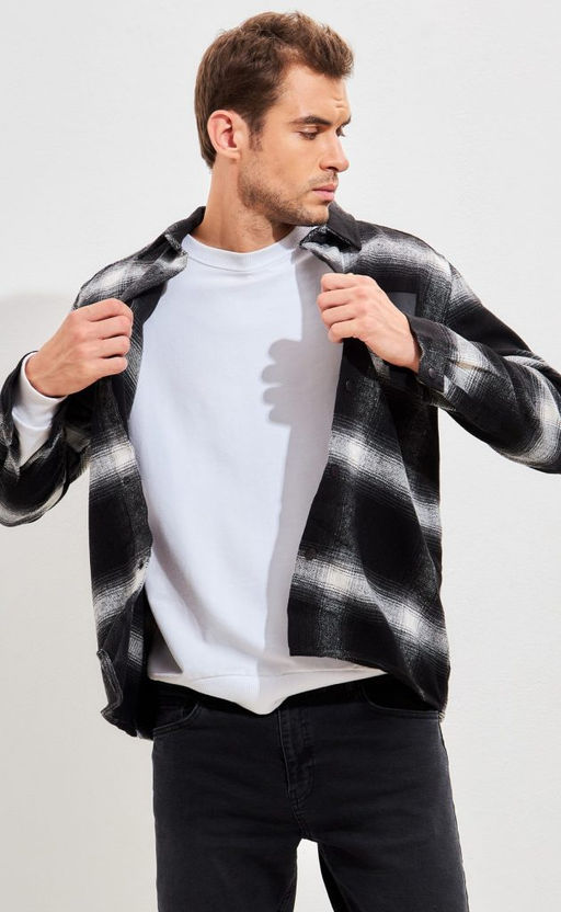 Рубашка фланель TP321-0480 black - Primm фото 9