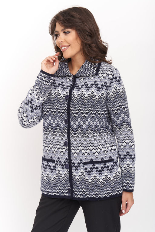 Жакет С 1518/джинсовый микс