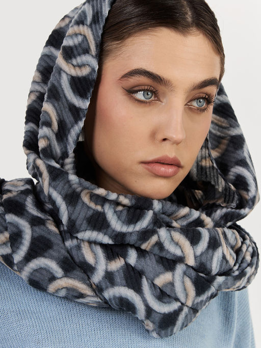 Большой, мягкий, тонкий и очень нежный двусторонний палантин с рисунком - Tantino фото 7