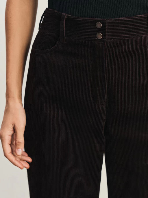 Брюки из вельвета с контрастными подворотами / Zarina  фото 5