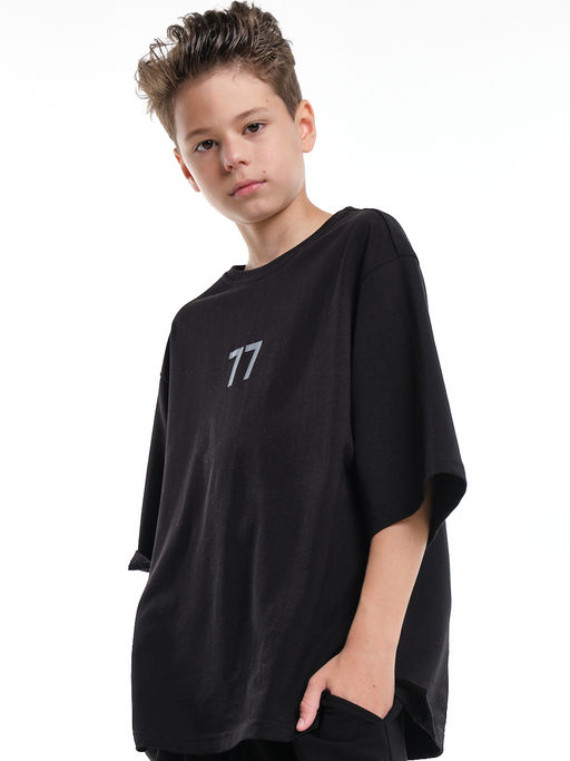 Футболка оверсайз: стильный выбор для молодых модников UD 7994 черный - Mini maxi фото 4