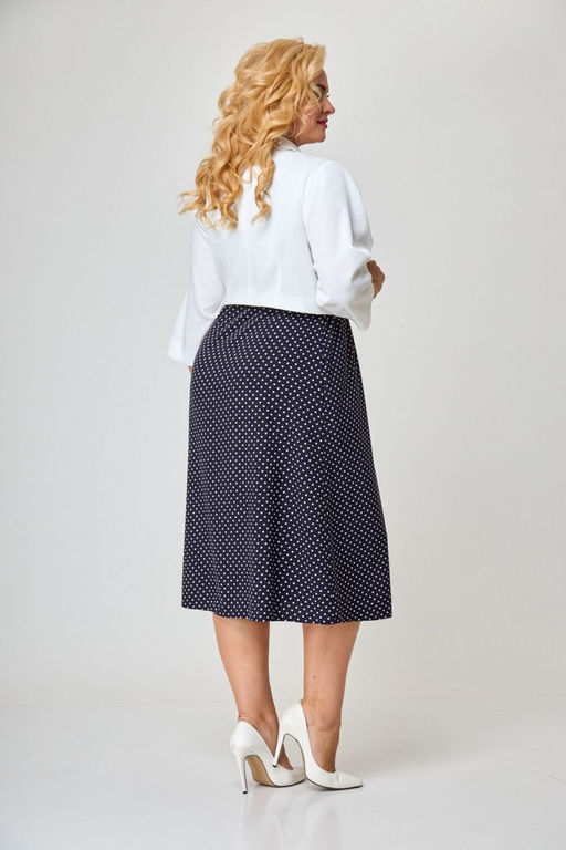 Костюм ANELLI 1055 синий горох+белый жакет  фото 9