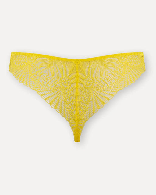 Трусы-бразильяно ярко-желтого цвета - Deseo фото 2