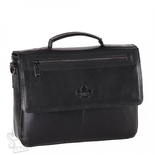 Портфель мужской кожаный 02213Z black Zinimsk в Новосибирске