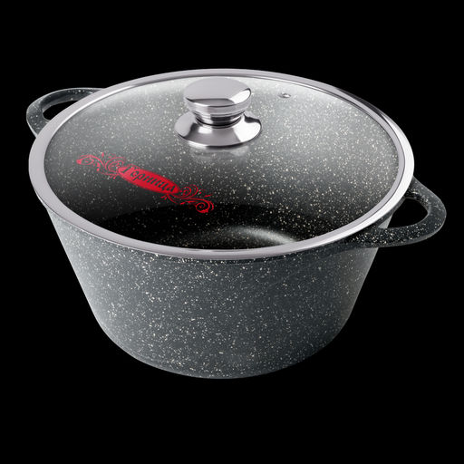 Кастрюля 4л. Гранит Induction лит/руч. с кр. (п/у), Ик2633аг