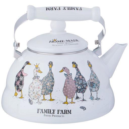 Чайник Agness Family Farm эмалированный 3 л индукционное дно  фото 4