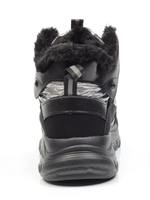 04-8524-4 BLACK Ботинки женские зимние (искусственные материалы) - Фабричный китай фото 8