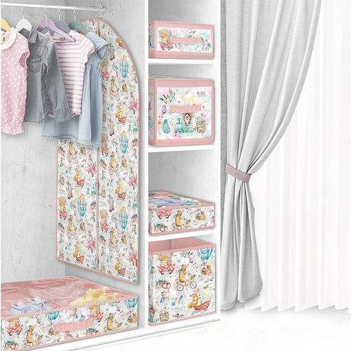 Кофр подвесной для хранения, 4 секции, 30*30*84 см, розов., ПУТЕШАСТИКИ - Valiant фото 7