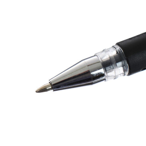 Цена за 12 шт. Ручка гелевая DENISE, пулевидный пишущий узел 0.5 мм, чернила чёрные, с резиновым упором