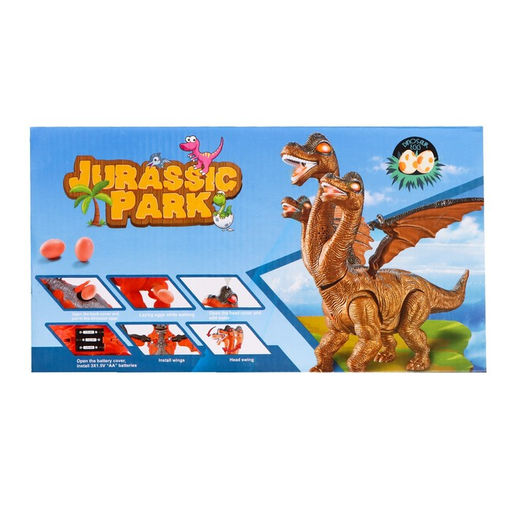 Динозавр Диплодок, эффект дыма, откладывает яйца, с проектором, цвет оранжевый - Simaland фото 8