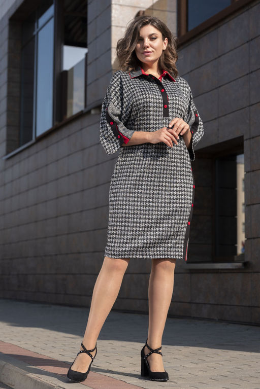Платье Avanti 1618 серый/черный - Mira fashion фото 345