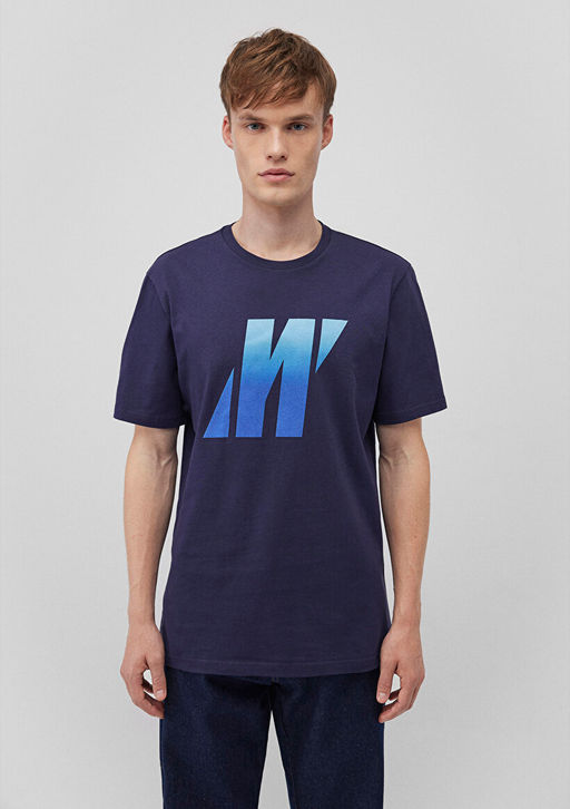 Bask?l? Lacivert Tisort - Mavi фото 3