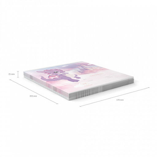 Цена за 10 шт. Тетрадь школьная ученическая ErichKrause Дракончики, 12 листов, клетка, выборочный УФ-лак с глиттером (в плёнке по 10 шт.)_MIX-PACK  фото 11