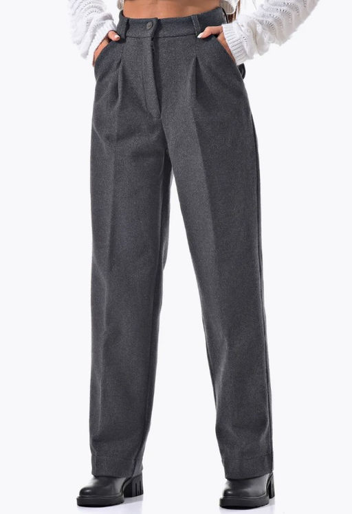 Теплые брюки из драпа c высокой посадкой - А+б коллекция фото 39