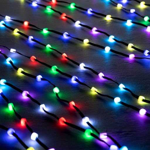 Умная гирлянда Нить 5 м роса с насадками Шарики, IP20, черный провод, 100 LED, пульт ДУ, приложение, свечение RGB, USB - Luazon lighting фото 5