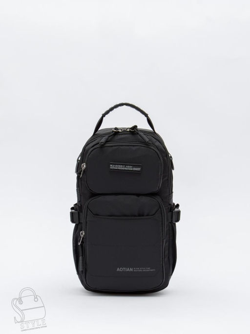 Рюкзак мужской текстильный 15073 black Aotian в Новосибирске