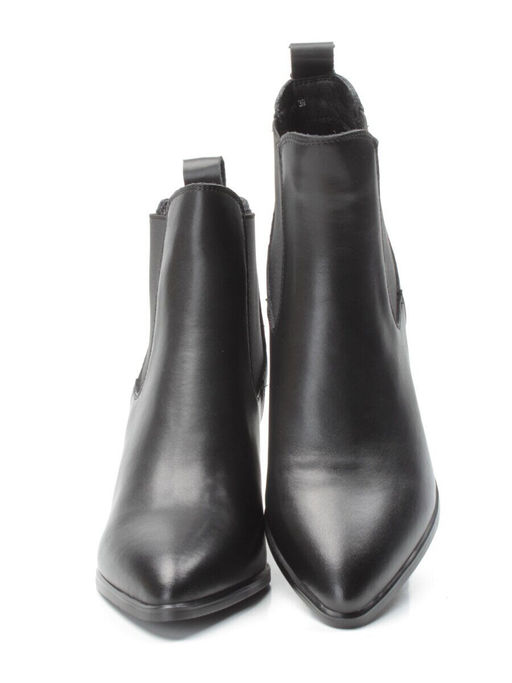 01-PCT169-1 BLACK Ботинки Челси демисезонные женские (натуральная кожа, байка) - Фабричный китай фото 12