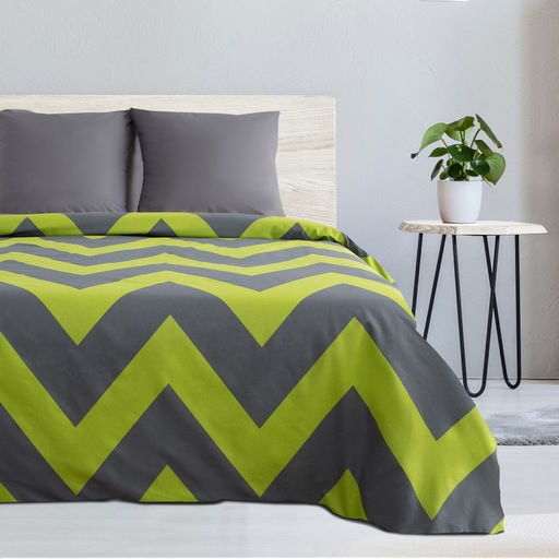 Постельное бельё 1.5-спальное «Этель. зелёный шеврон», поплин