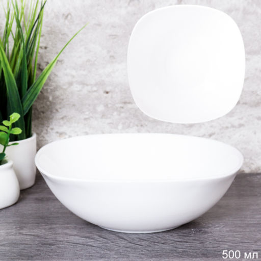 Тарелка квадратная суповая 500 мл 165 мм / Sq/FLFW65 (WHITE) /уп 48/ - Галеонтрейд фото 2